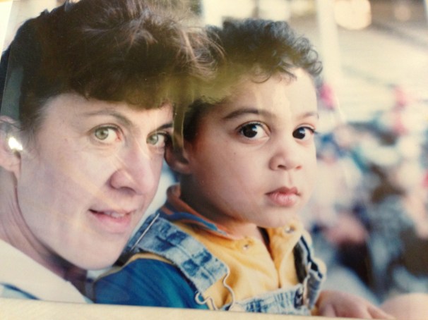 My mom and little brother in 1995