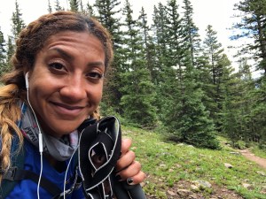 Smiling through the pain.