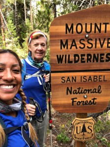 At the end of the trailhead on Mt. Massive.